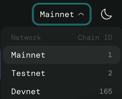 Switching to Devnet network in Aptos Explorer